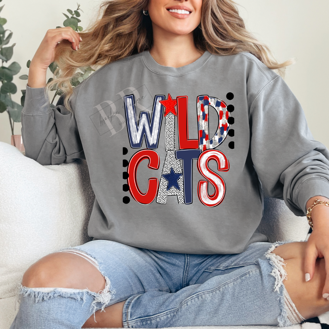 Wildcats Dalmatian Stars Sweatshirt PREORDER