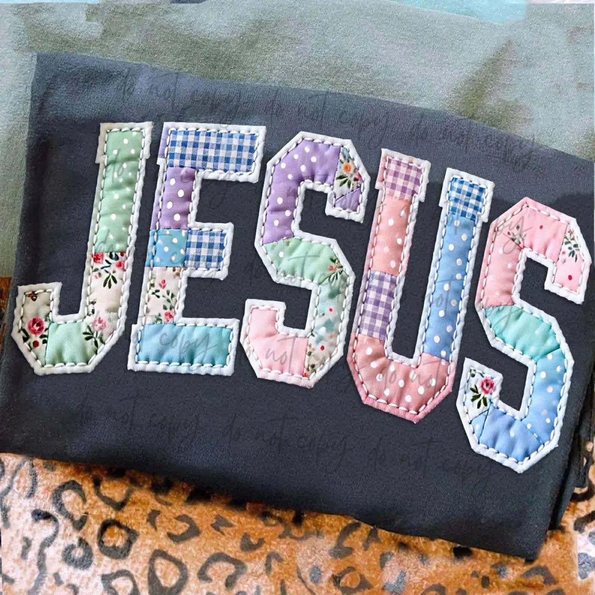 Faux Quilt Appliqué Jesus PREORDER