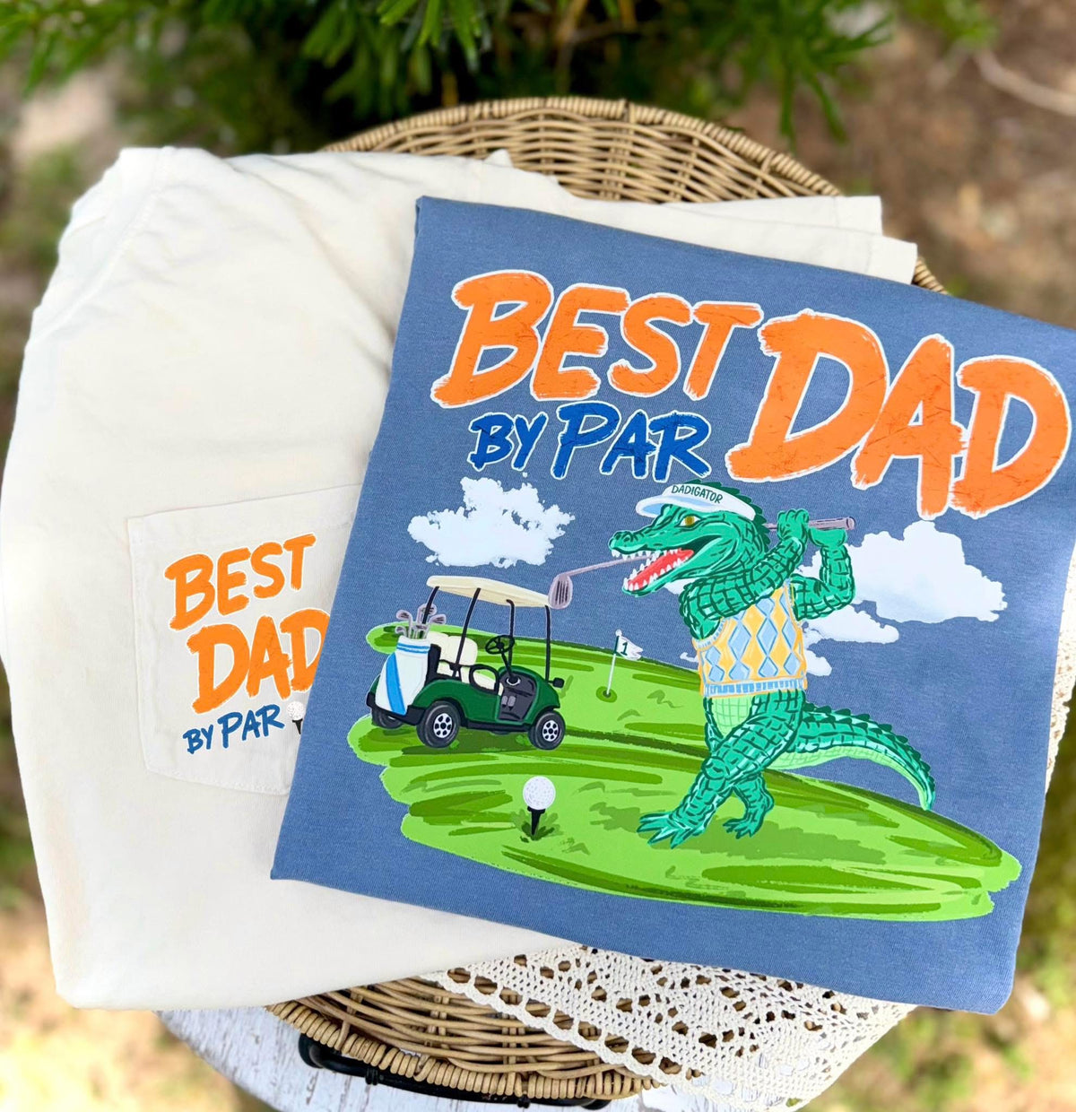 Front/Back Best Dad By Par Pocket Tee PREORDER