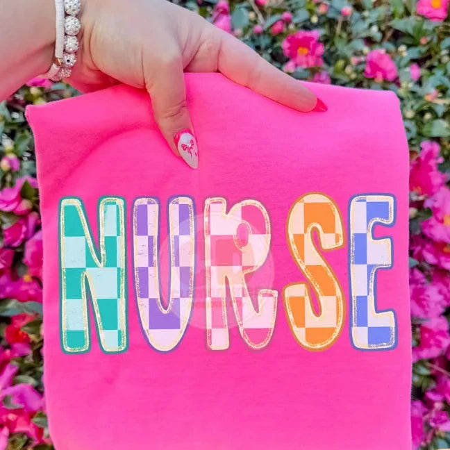 Colorful Checkered Nurse PREORDER