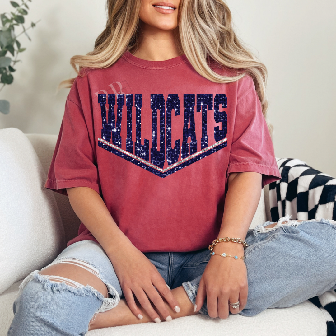 Wildcats Faux Sequin PREORDER