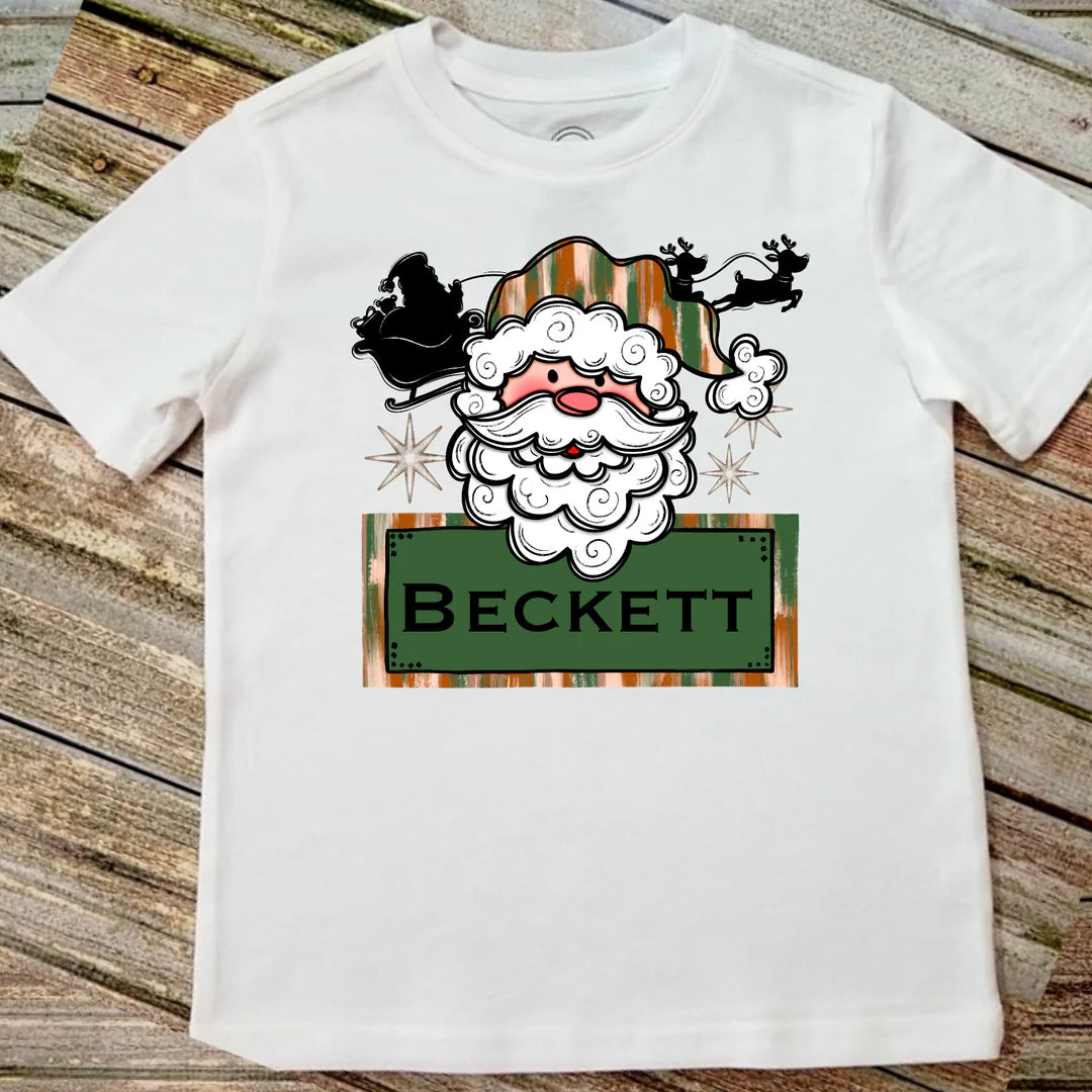 Toddler Custom Name Santa Boy PREORDER