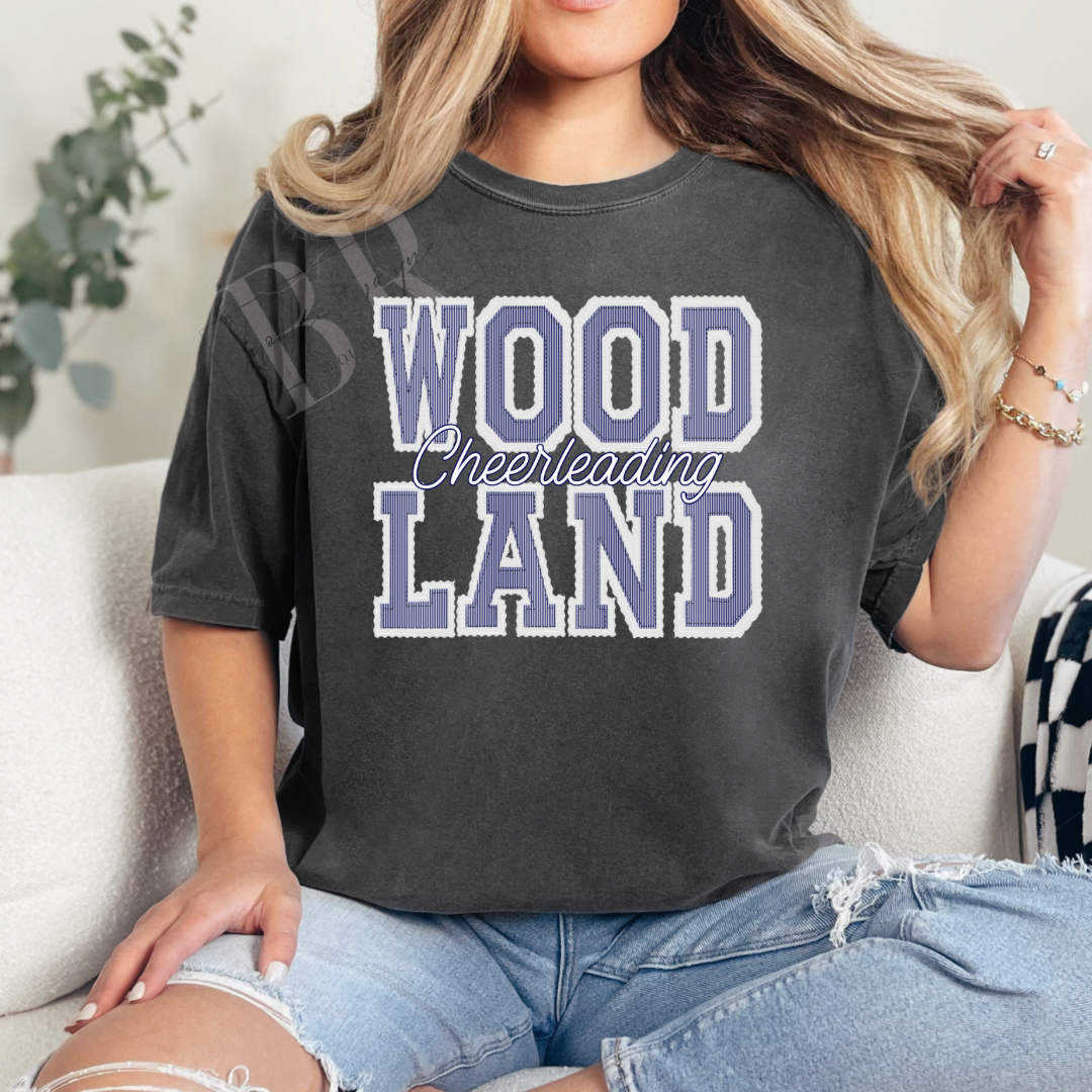 Stacked Prepster Athletic Woodland Cheerleading PREORDER