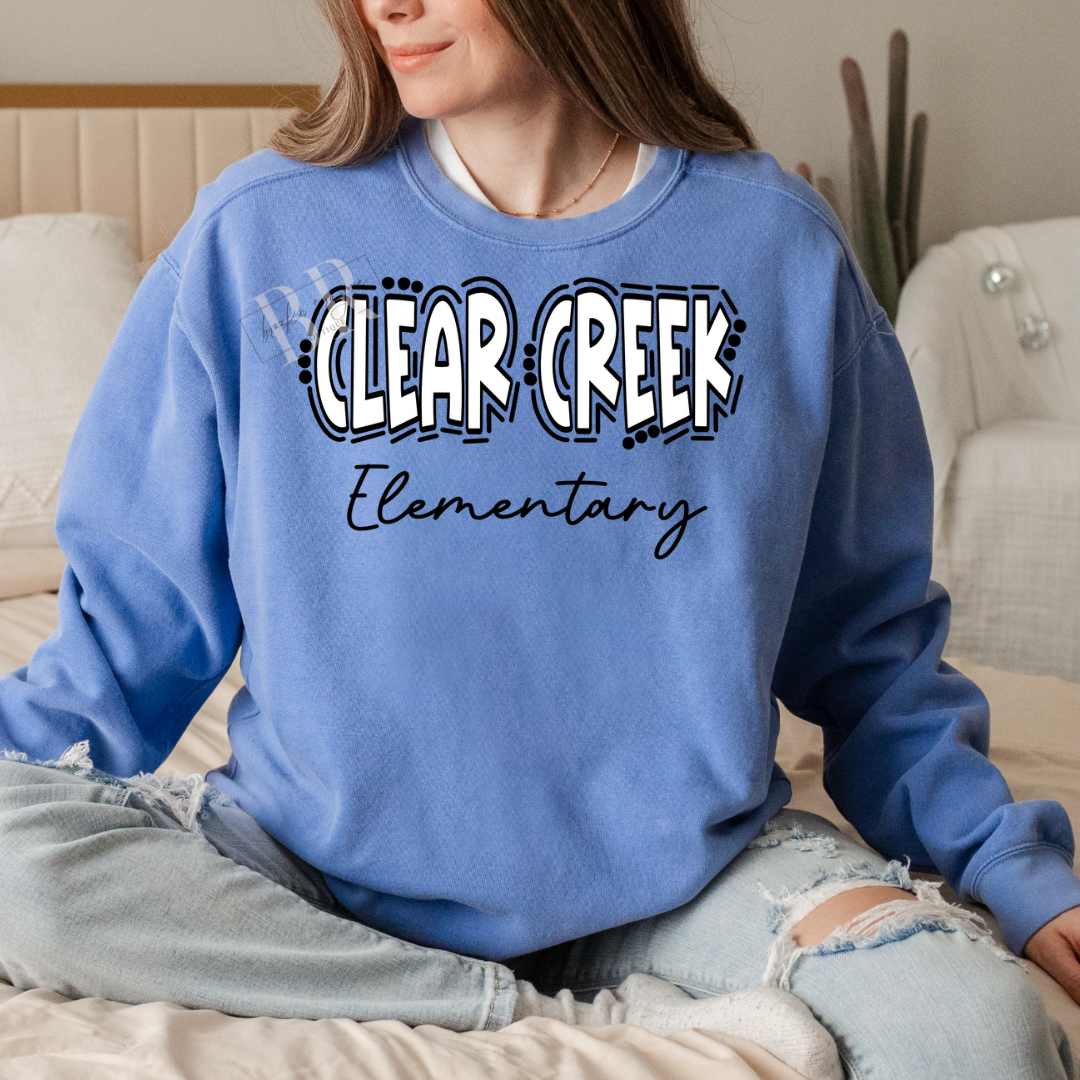 Clear Creek Elementary Doodle Sweatshirt PREORDER