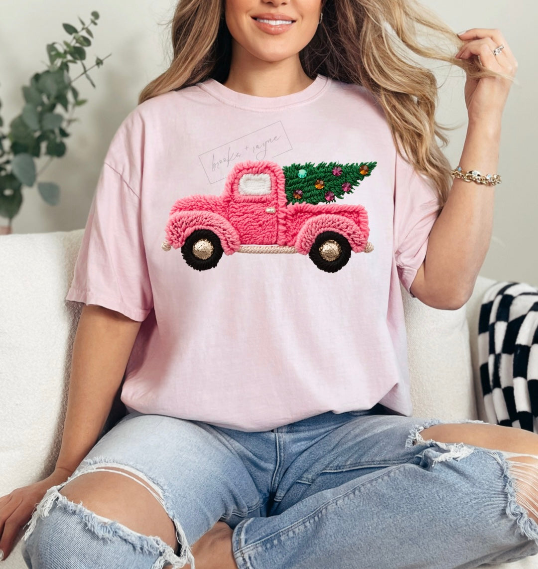 Faux Yarn Christmas Truck PREORDER