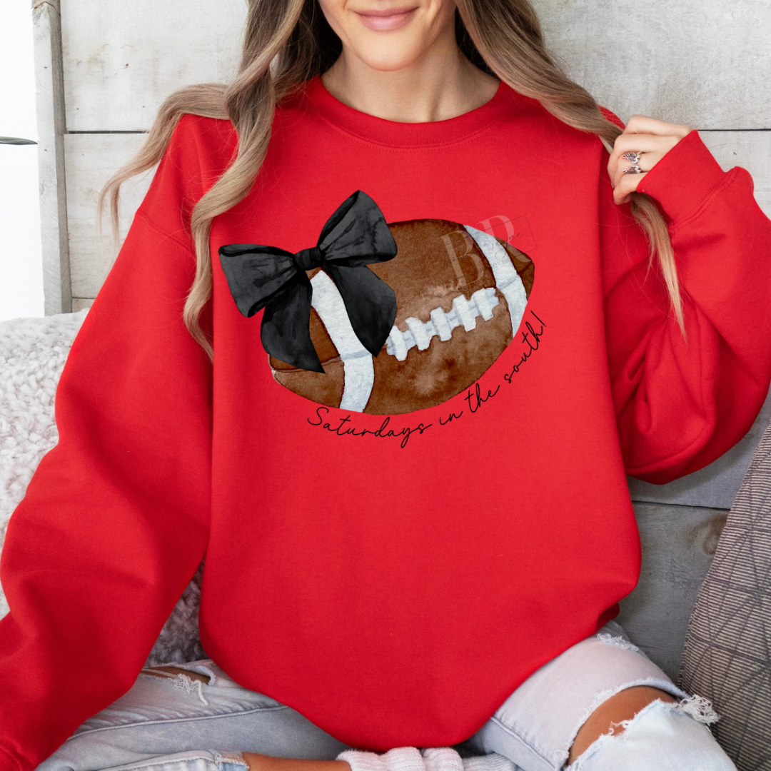 Saturdays In The South Black Bow Sweatshirt PREORDER