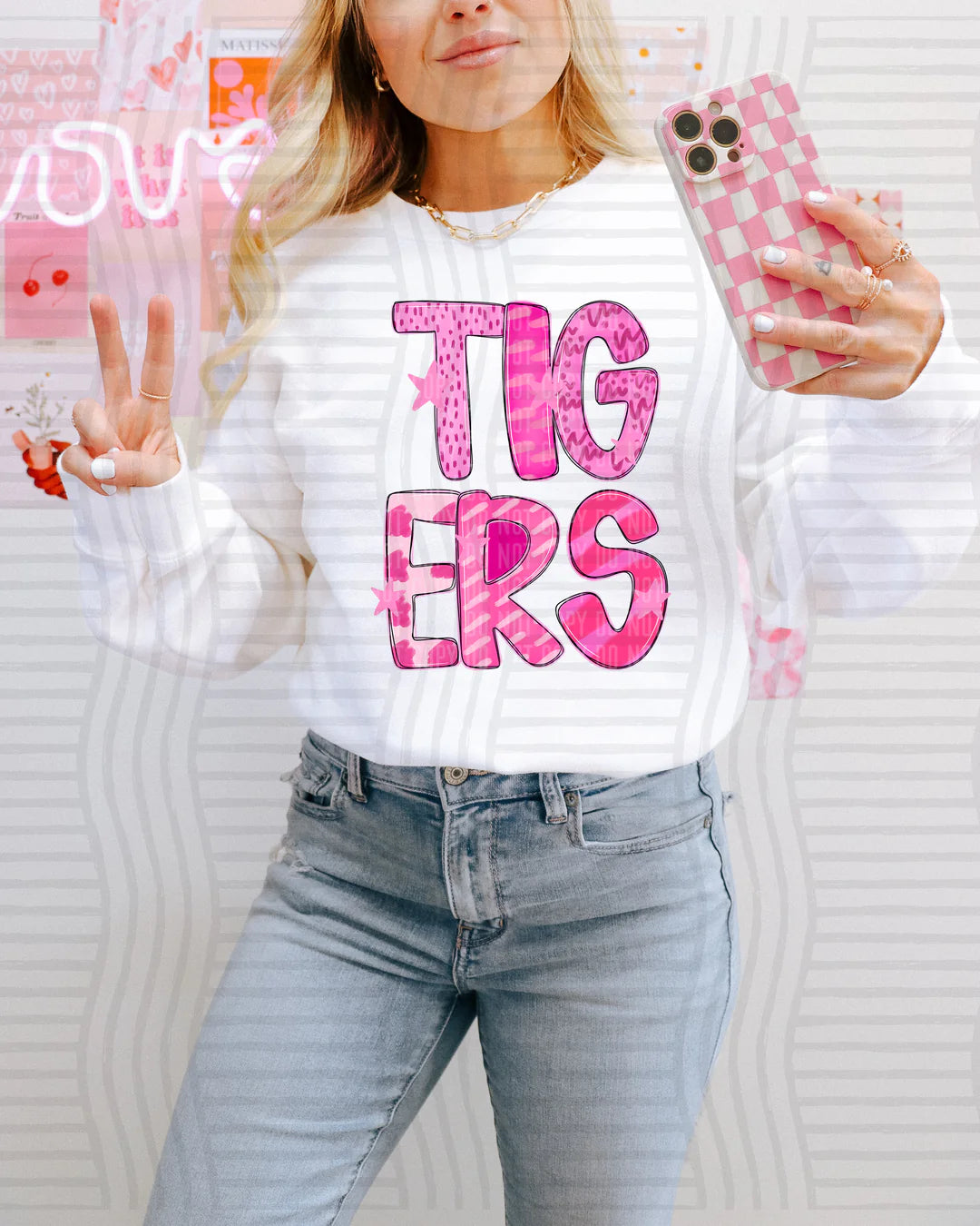 Youth Tigers Pink Patterned PREORDER