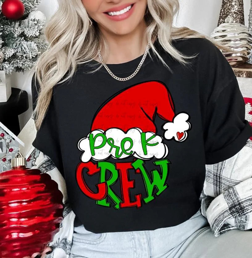 Grade Level Santa Hat Crew Long Sleeve PREORDER