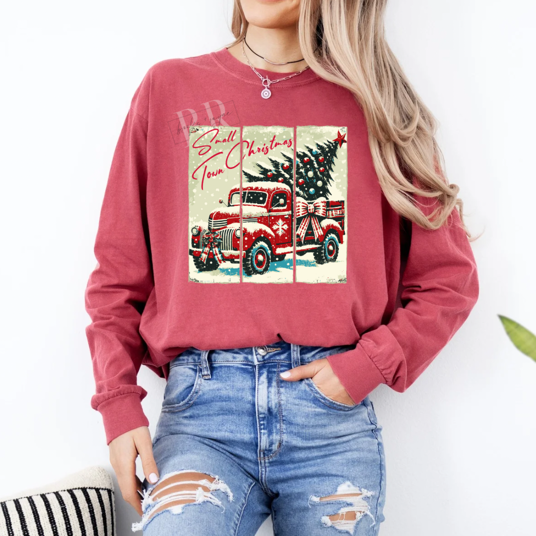 Small Town Christmas Truck Long Sleeve PREORDER