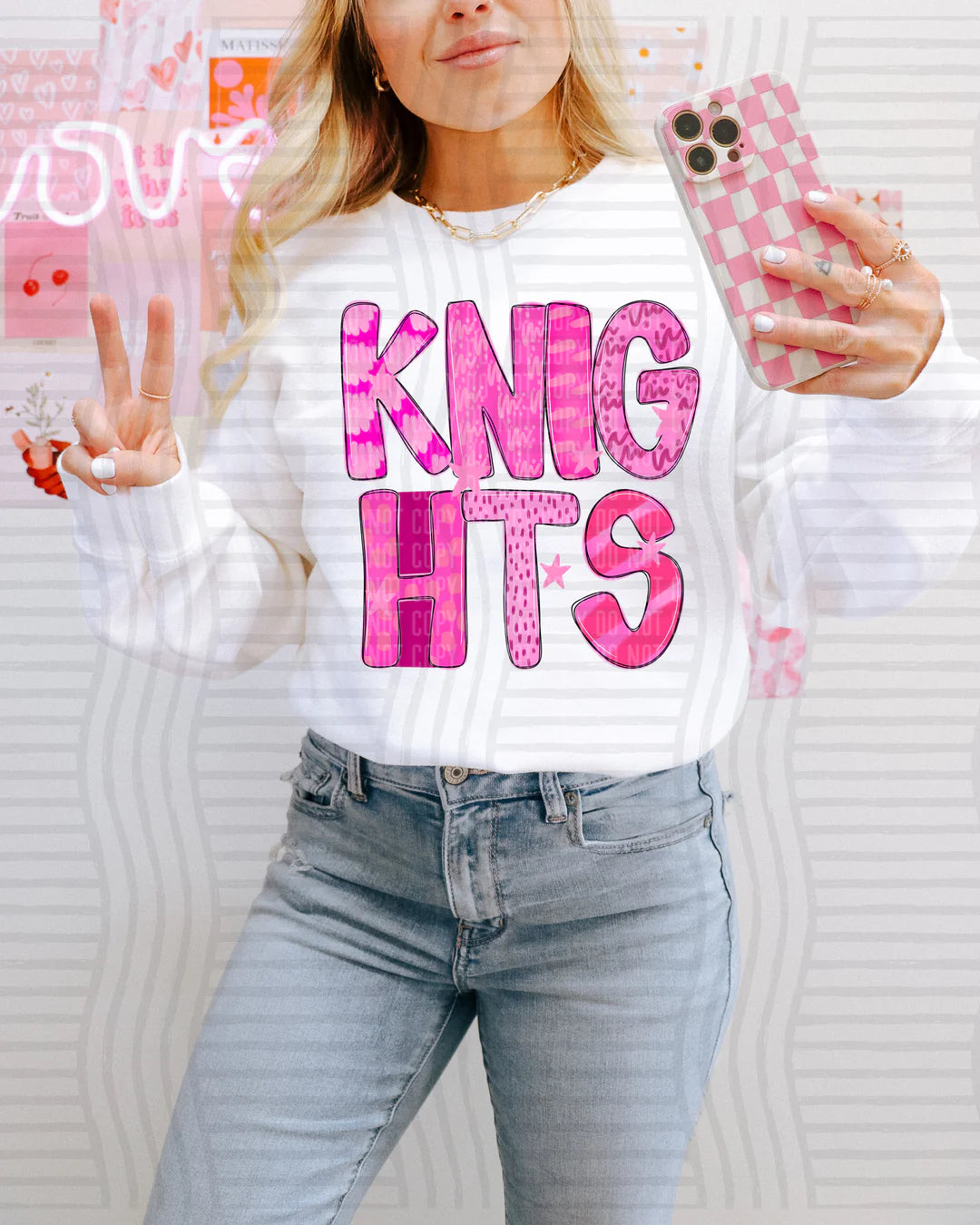 Youth Knights Pink Patterned PREORDER
