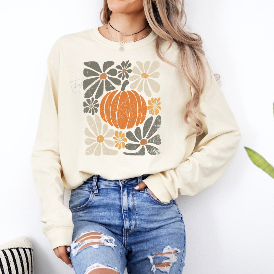 Floral Pumpkin Collage Long Sleeve PREORDER