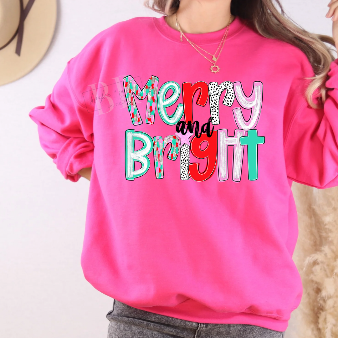 Merry and Bright Alpha Sweatshirt PREORDER