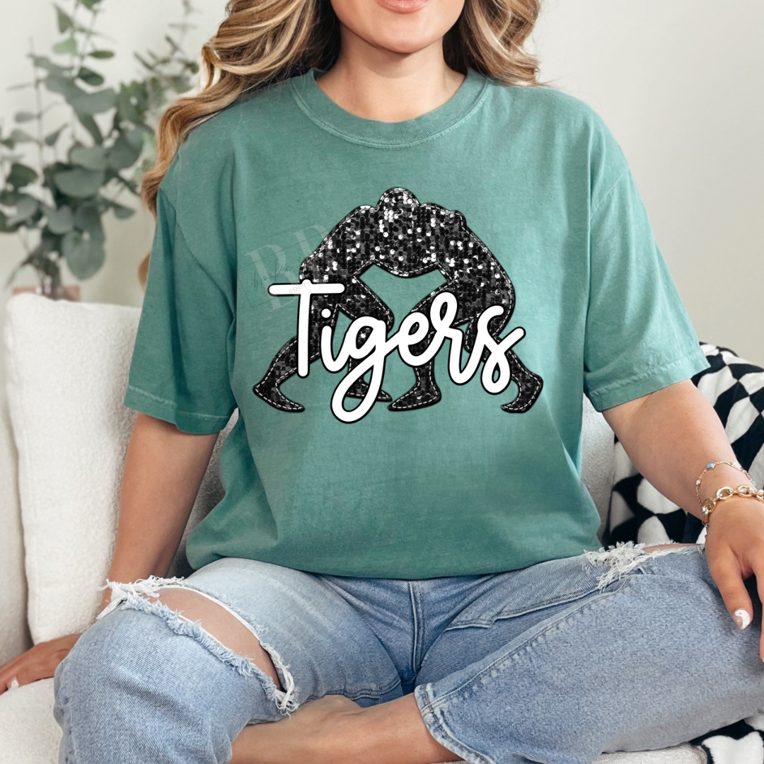 Tigers Faux Glitter Wrestling PREORDER