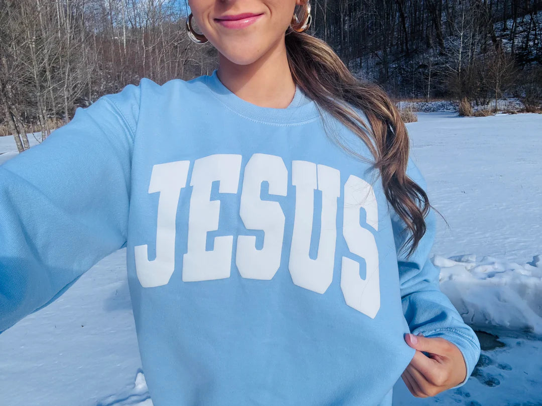 Puff Print Jesus Sweatshirt PREORDER