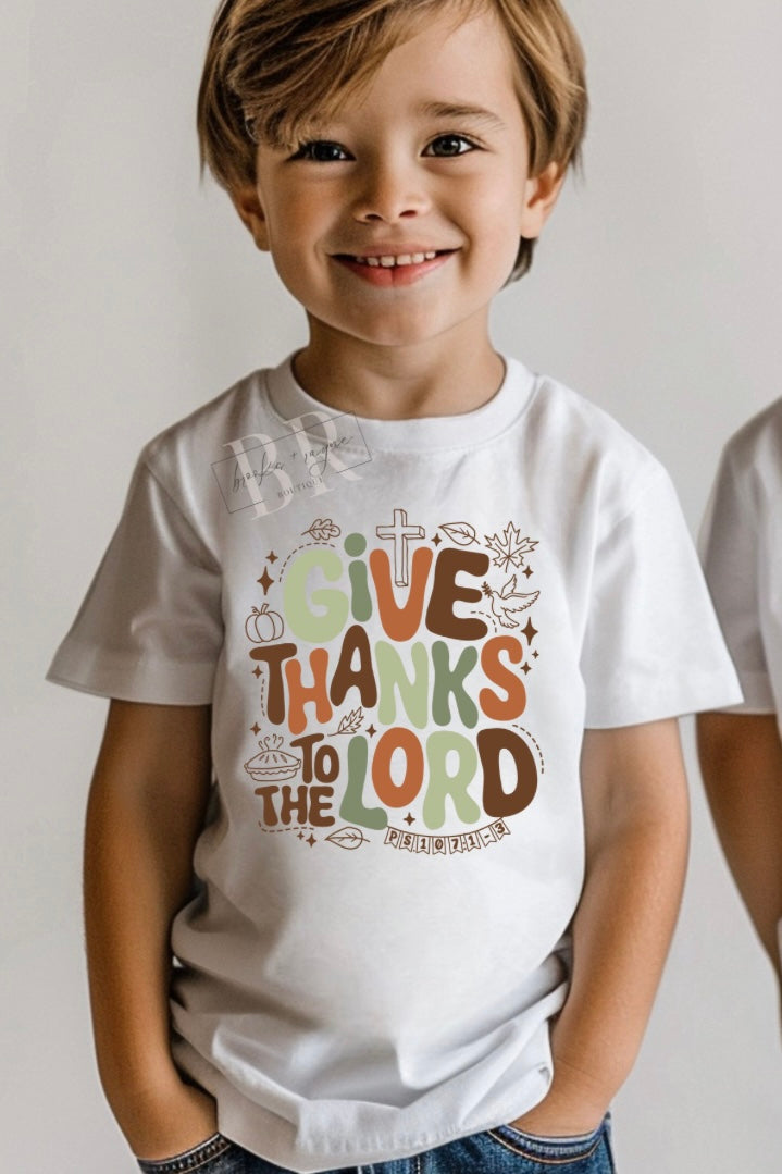 Give Thanks To The Lord Green/Brown Youth PREORDER