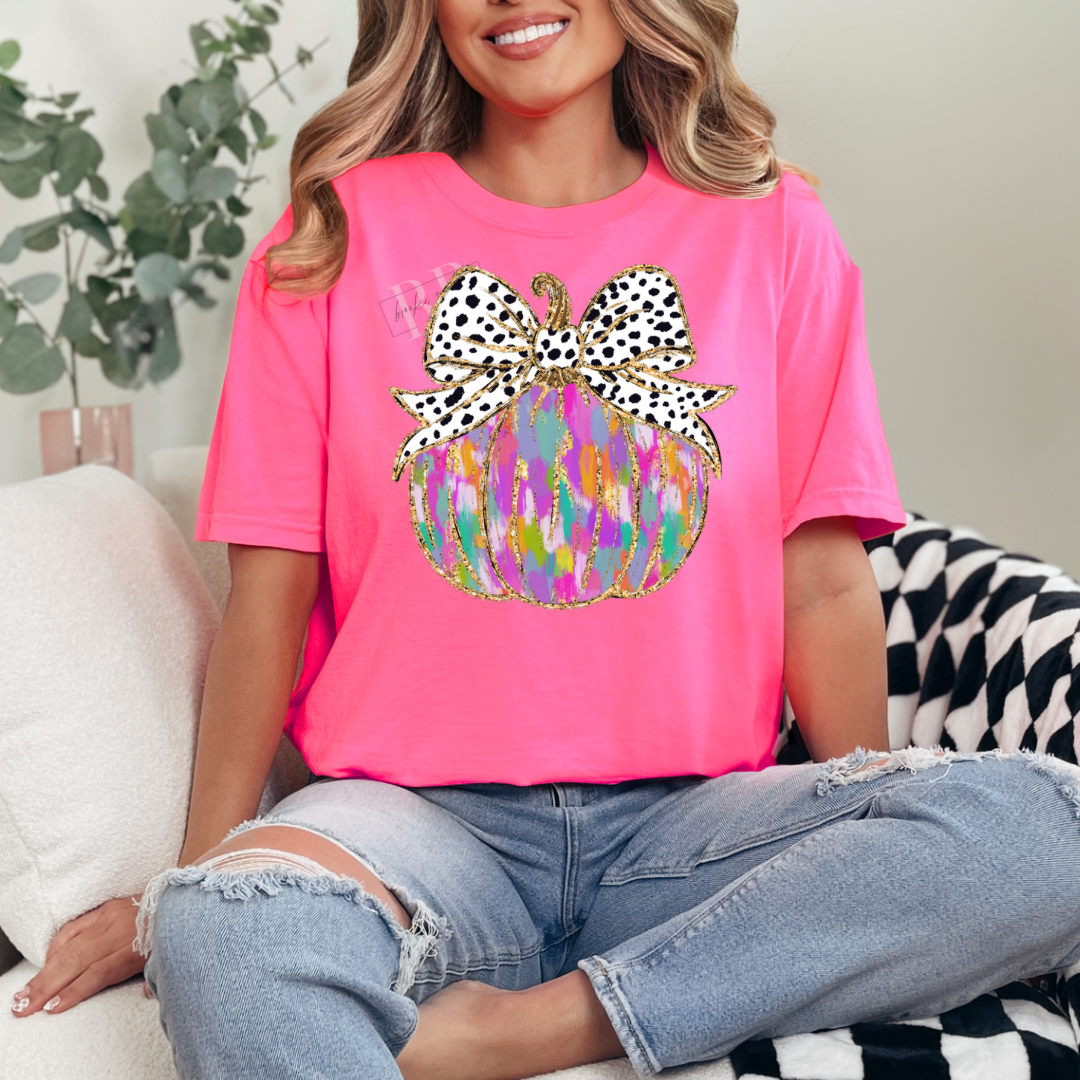 Brushstroke Pumpkin Bow PREORDER