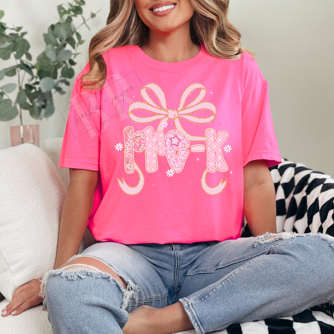 Youth Pre-K Floral Bow PREORDER