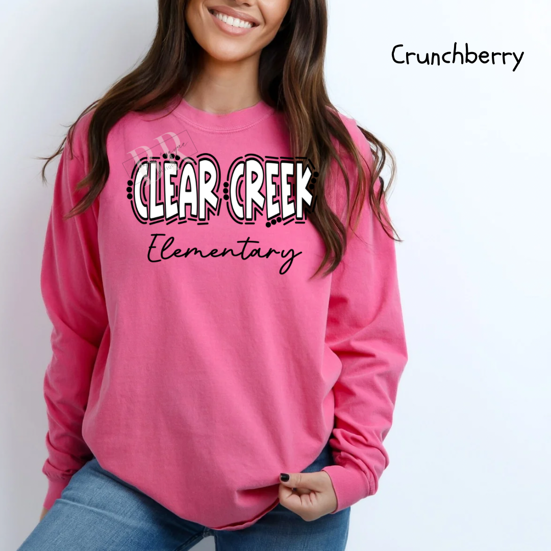 Clear Creek Elementary Doodle Long Sleeve PREORDER