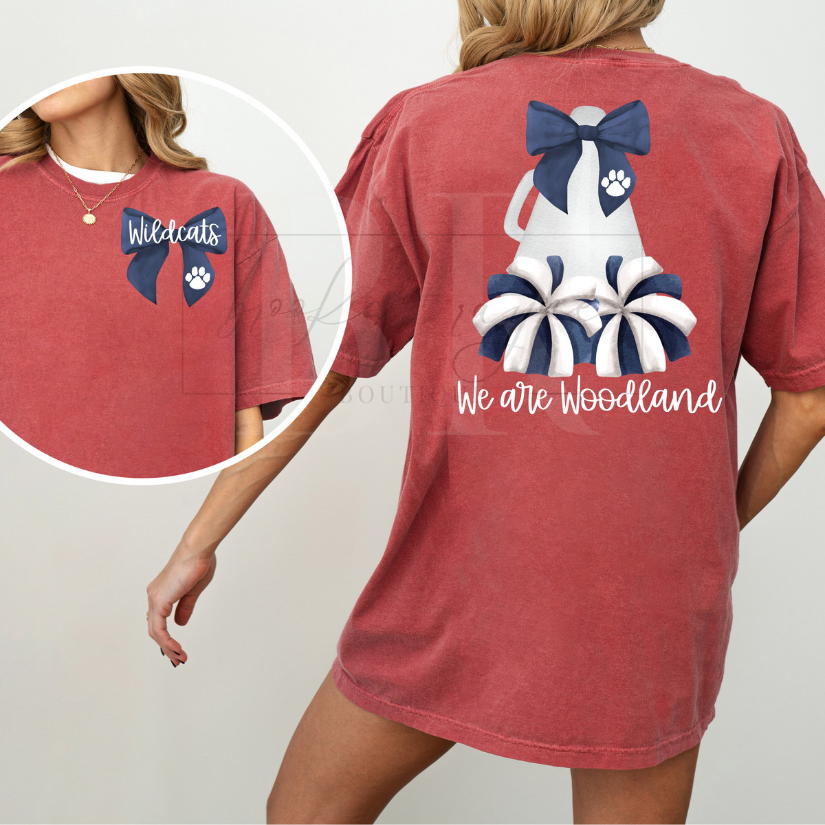 Front/Back We Are Woodland Cheerleading PREORDER