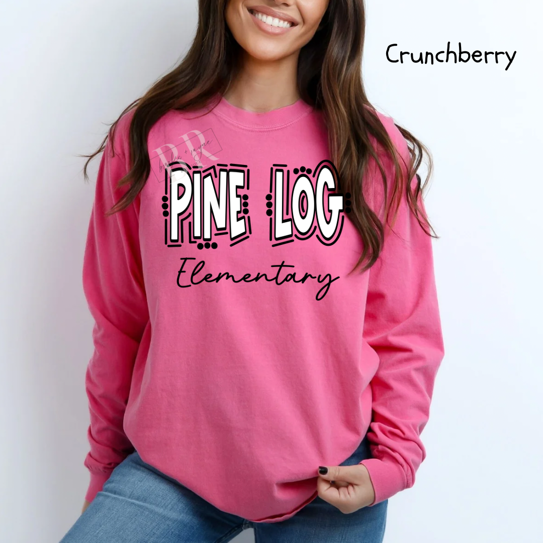 Pine Log Elementary Doodle Long Sleeve PREORDER