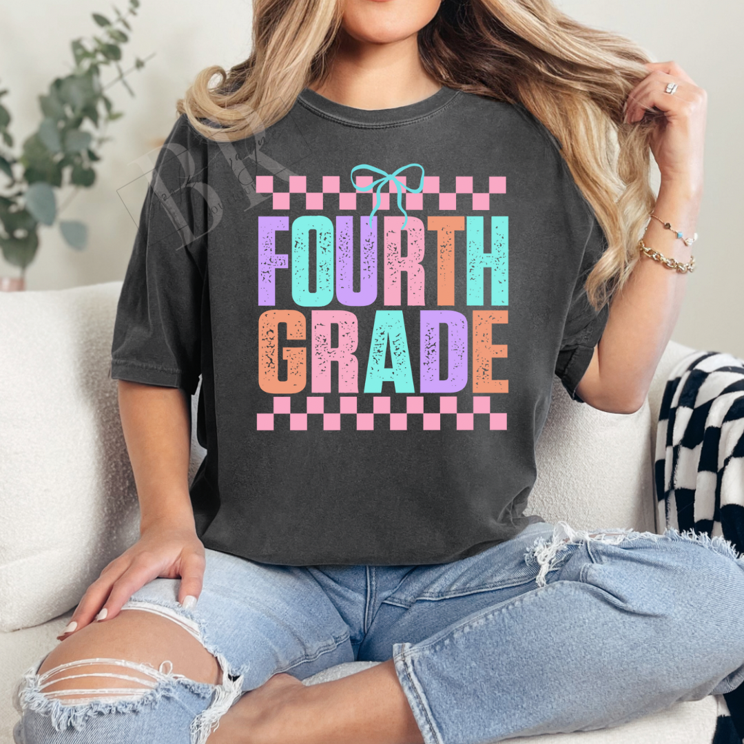 Youth Checkered Fourth Grade PREORDER