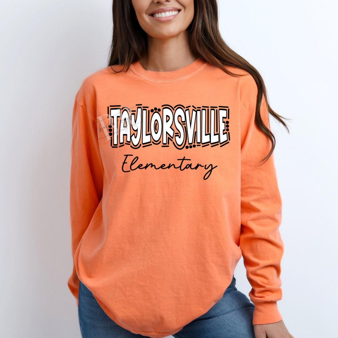 Taylorsville Elementary Doodle Long Sleeve PREORDER