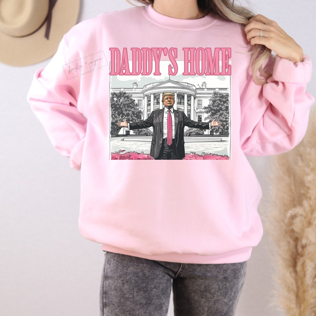 Daddy’s Home Pink/Grey Sweatshirt PREORDER