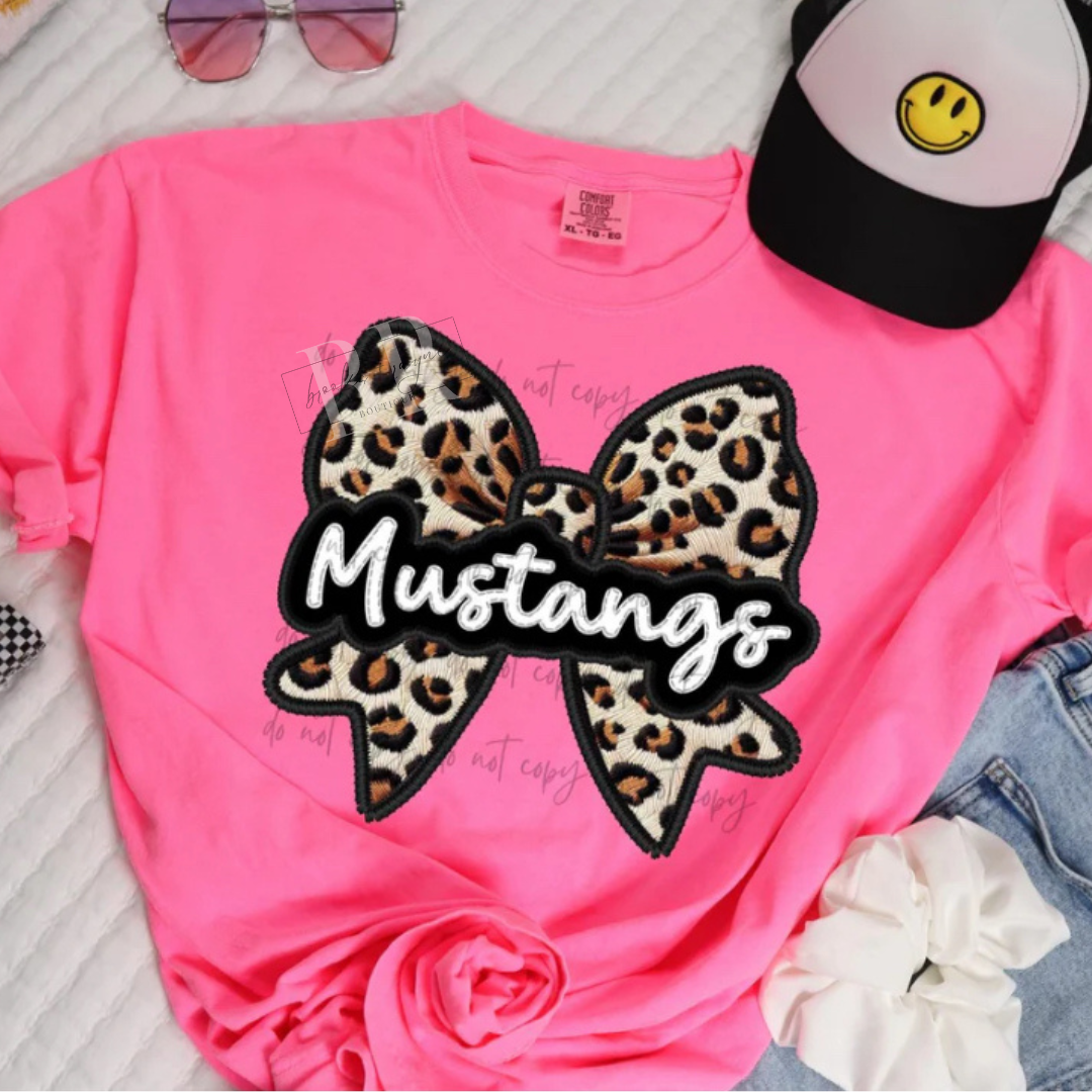 Leopard Mustangs Bow PREORDER