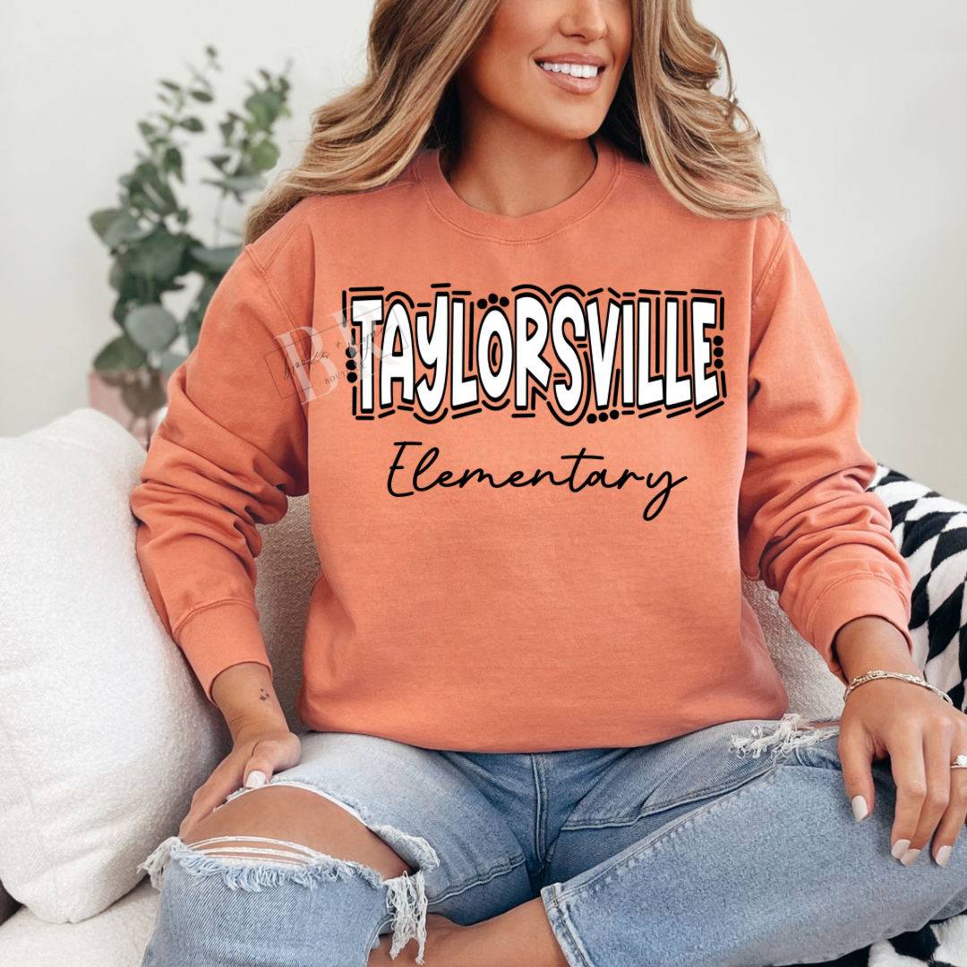 Taylorsville Elementary Doodle Sweatshirt PREORDER