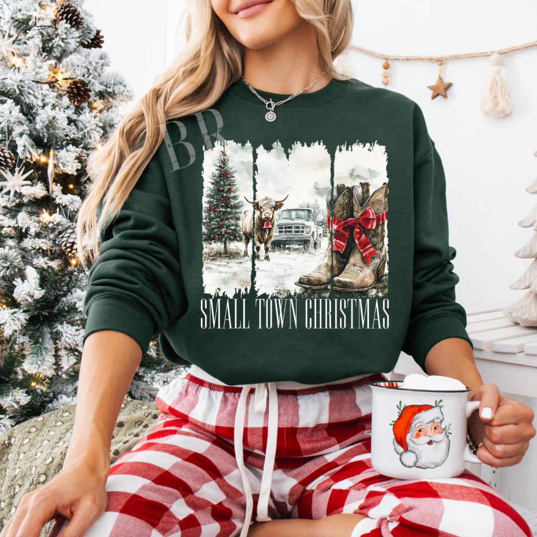 Small Town Christmas (3column) Sweatshirt PREORDER