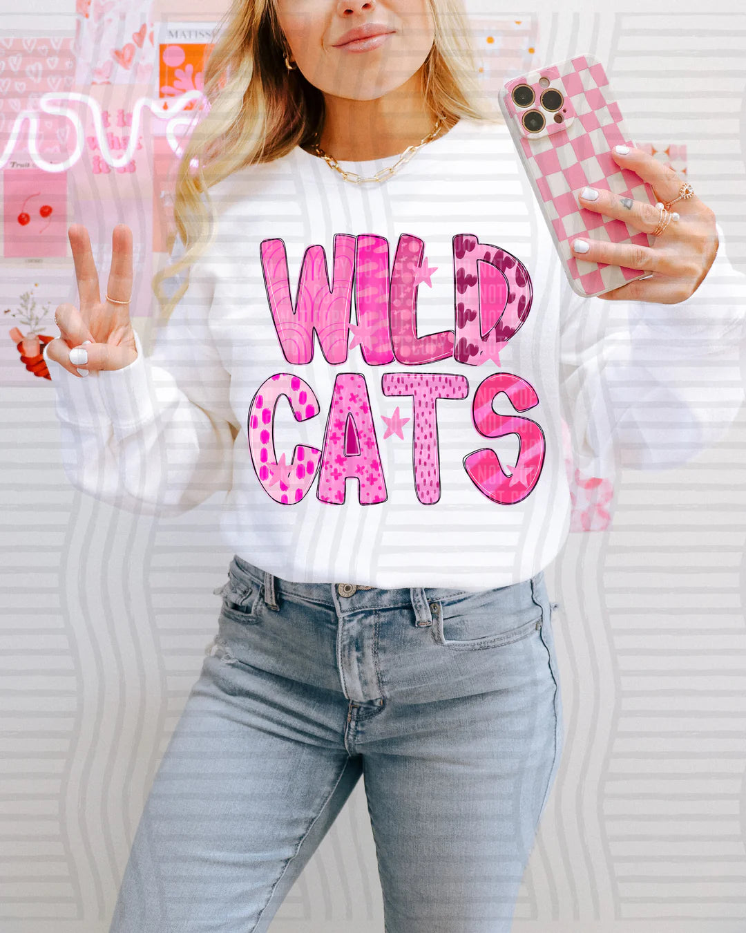 Youth Wildcats Pink Patterned PREORDER