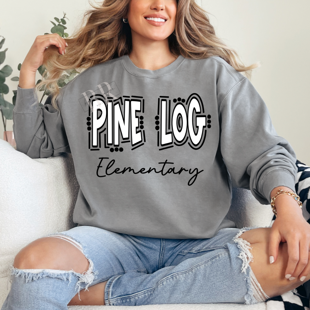 Pine Log Elementary Doodle Sweatshirt PREORDER