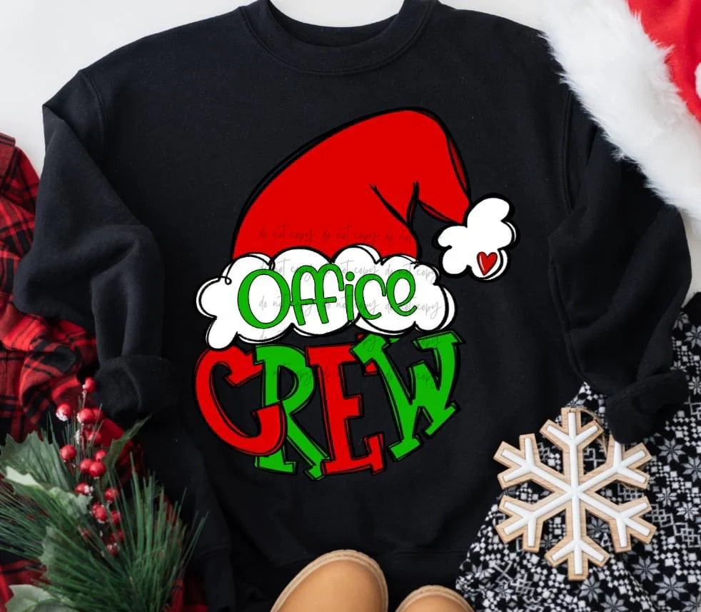 Miscellaneous Staff Santa Hat Crew Long Sleeve PREORDER