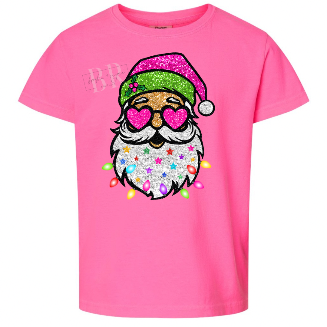 Youth Faux Glitter Santa PREORDER