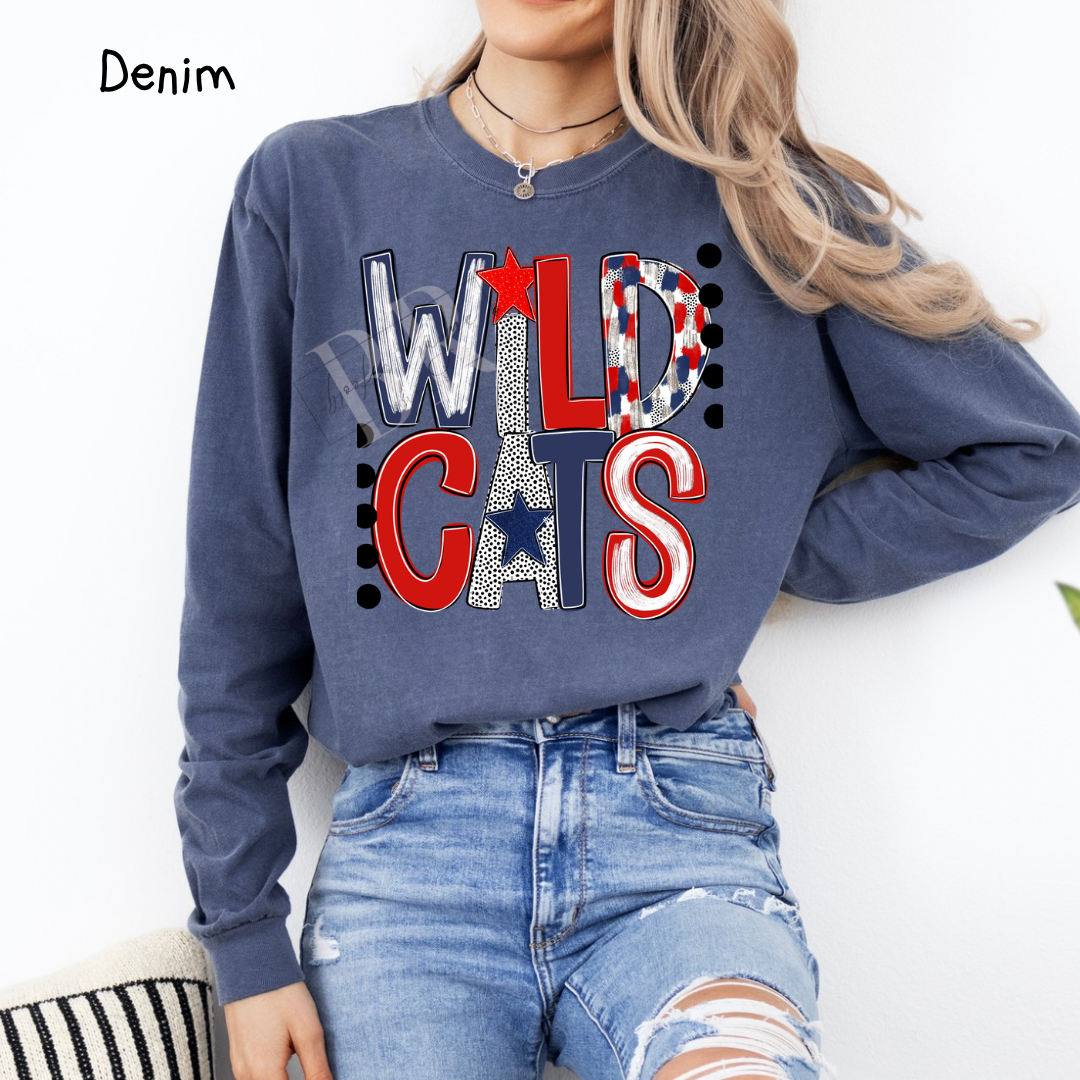 Wildcats Dalmatian Stars Long Sleeve PREORDER