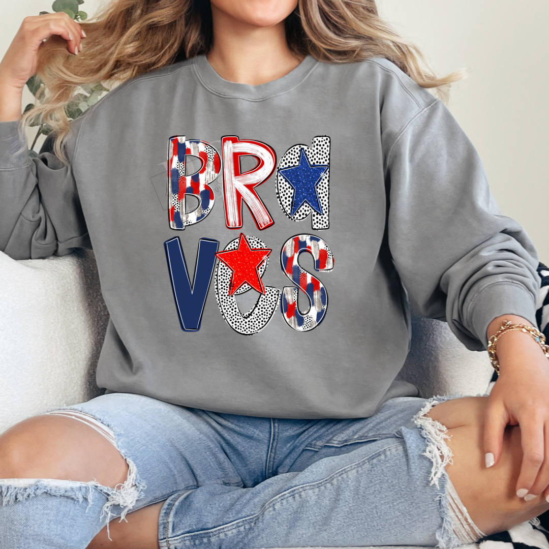 Braves Poppy Print Sweatshirt PREORDER