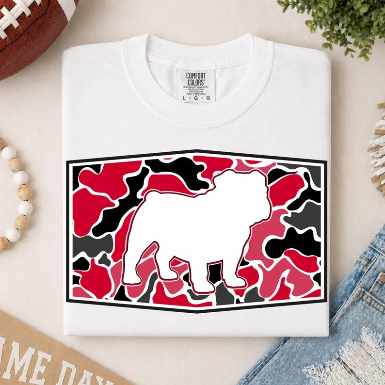 Red and Black Camo Bulldog PREORDER