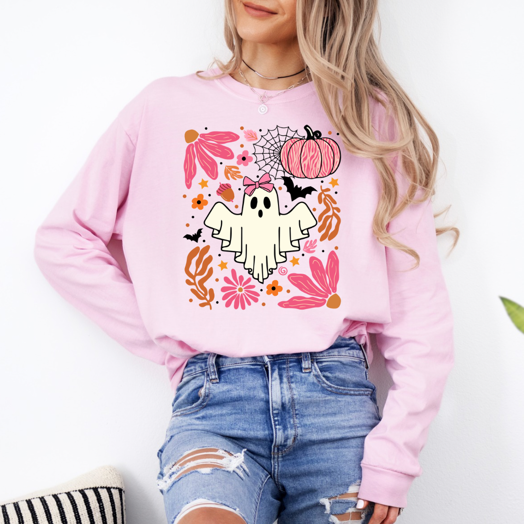 Floral Ghost Collage Long Sleeve PREORDER