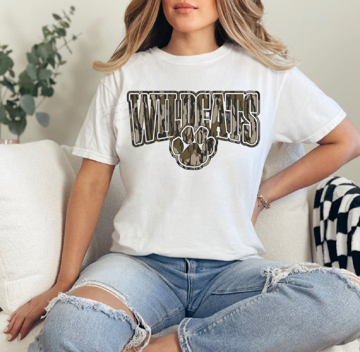 Youth Camo Wildcats with Paw PREORDER