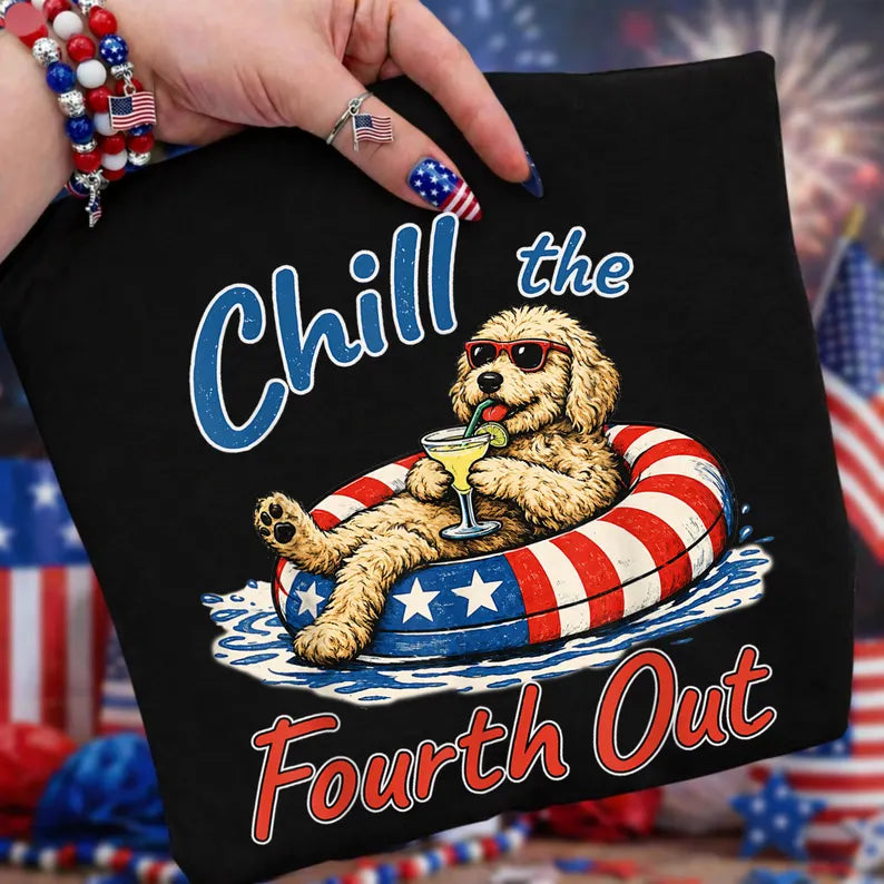 Chill The Fourth Out Goldendoodle Drink PREORDER