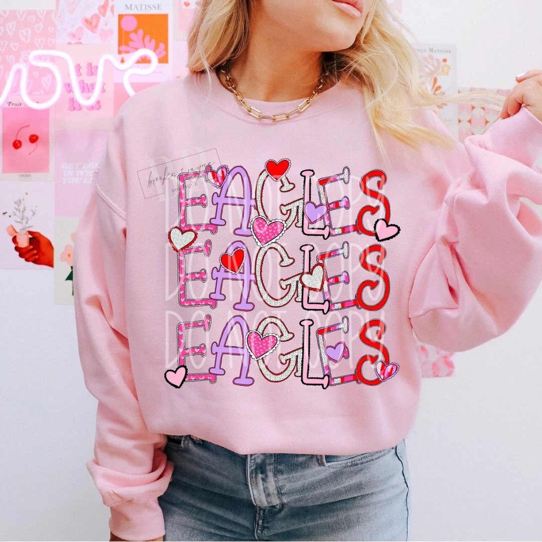Hearts Eagles Valentine’s Mascot PREORDER