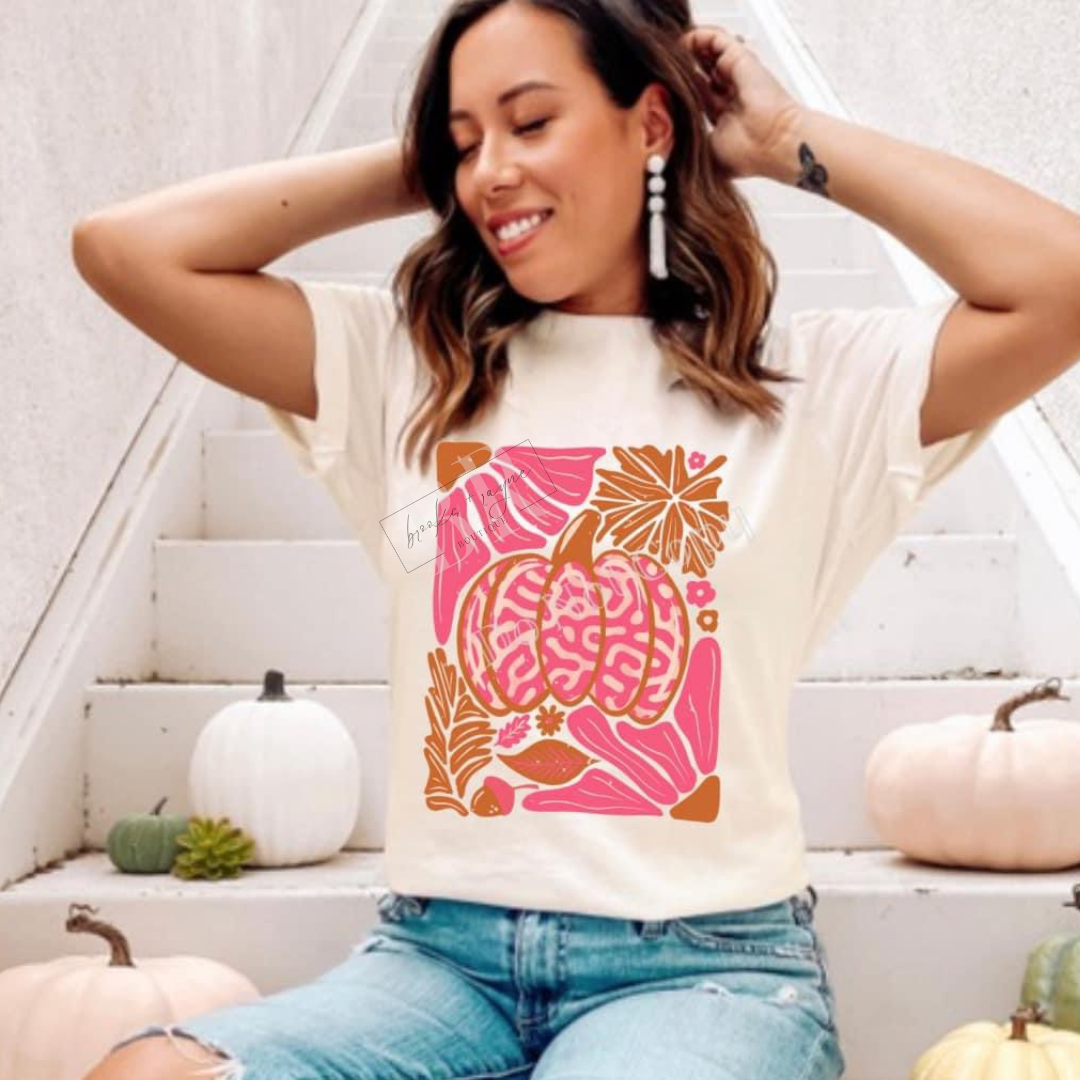 Floral Pink Pumpkin PREORDER